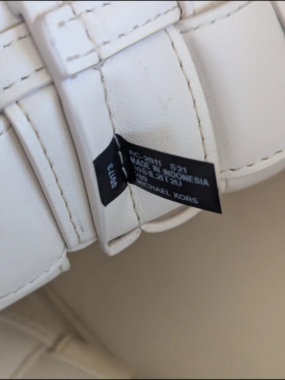 Michael Kors Cream Woven Leather Tote